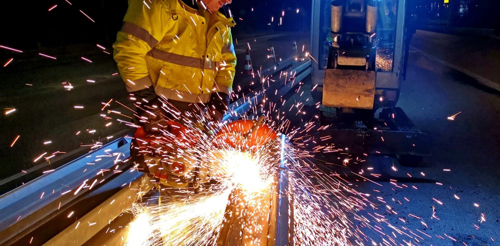 støbning af sma-trafikværn